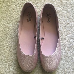 City Strats Rose Gold Glitter Flat